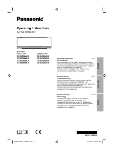 Bruksanvisning Panasonic CS-NZ25VKE Klimaanlegg