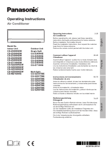 Manual de uso Panasonic CS-Z71XKEW Aire acondicionado