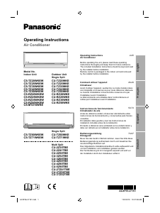 Manual de uso Panasonic CS-TZ50WKEW Aire acondicionado