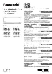 Manuale Panasonic CU-BZ60ZKE Condizionatore d’aria