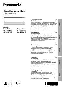 Käyttöohje Panasonic CU-CZ25WKE Ilmastointilaite