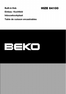 Handleiding BEKO HIZE 64100 X Kookplaat