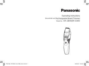Instrukcja Panasonic ER-GB43 Trymer do brody