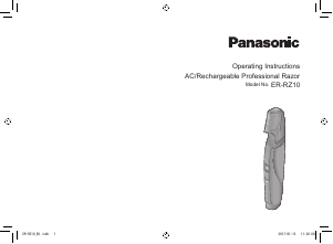 Bedienungsanleitung Panasonic ER-RZ10 Bartschneider