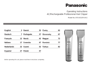 Handleiding Panasonic ER1421 Tondeuse