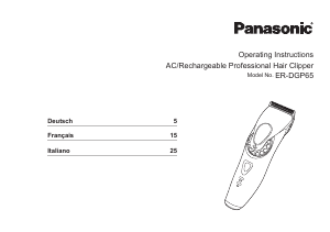 Manuale Panasonic ER-DGP65 Tagliacapelli