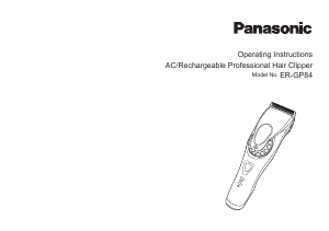 Instrukcja Panasonic ER-GP84 Strzyżarka do włosów
