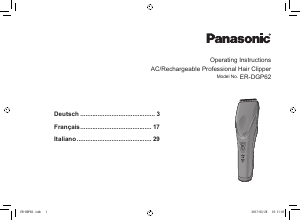 Bedienungsanleitung Panasonic ER-DGP62 Haarschneider