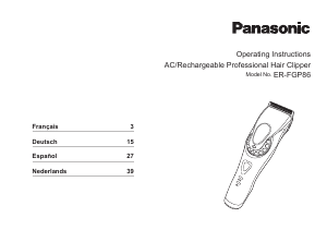 Handleiding Panasonic ER-FGP86 Tondeuse