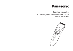 Handleiding Panasonic ER-HGP65 Tondeuse