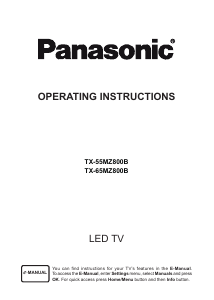 Handleiding Panasonic TX-65MZ800B LED televisie