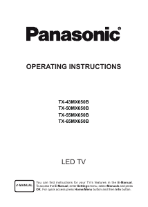 Handleiding Panasonic TX-65MX650B LED televisie