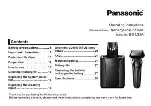 Handleiding Panasonic ES-LS9A Scheerapparaat