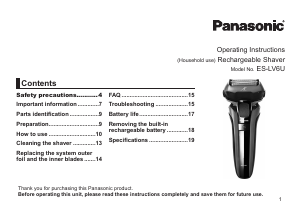Handleiding Panasonic ES-LV6U Scheerapparaat