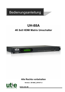 Bedienungsanleitung UTE UH-88A HDMI-Umschalter