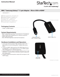 Handleiding StarTech MHD2HDF11 HDMI adapter