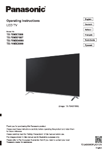 Руководство Panasonic TX-75MXF887 LED телевизор