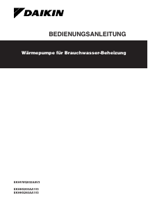 Bedienungsanleitung Daikin EKHVWQ002AAV3 Wärmepumpe