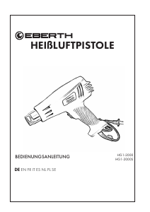 Bruksanvisning Eberth HG1-2000S Varmluftpistol