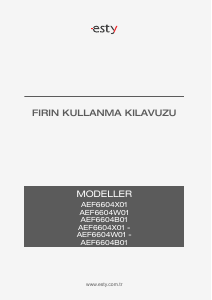 Kullanım kılavuzu Esty AEF6604W01 Fırın