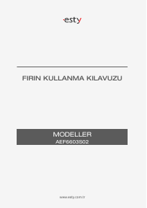 Kullanım kılavuzu Esty AEF6603S02 Fırın
