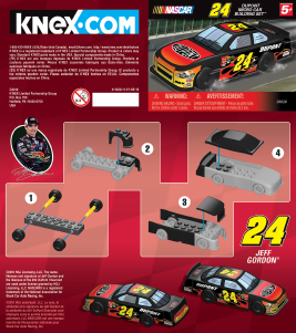 Manual K'nex set 36026 Nascar Dupont micro car