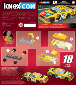 Manual K'nex set 36030 Nascar M&Ms micro car