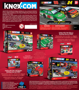 Manual K'nex set 36117 Nascar 88 vs. 24