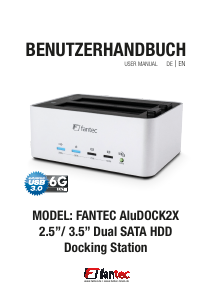 Handleiding Fantec AluDOCK2X Hard drive dock