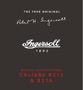 Manual Ingersoll I05002 Watch
