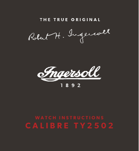 사용 설명서 Ingersoll I09502B 시계