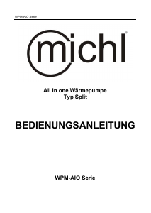 Bedienungsanleitung Michl WPM-AIO6 Wärmepumpe