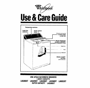 Handleiding Whirlpool LA5320XT Wasmachine