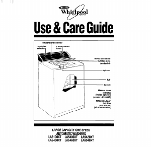 Manual Whirlpool LA5430XT Washing Machine