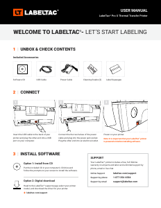 Handleiding LabelTac Pro X Labelprinter