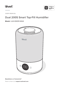 Handleiding Levoit LUH-D301S-WUK Dual 200S Luchtbevochtiger