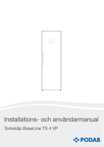 Bruksanvisning PODAB BaseLine TS 4 VP Torkskåp