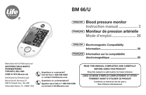 Manual Life BM 66/U Blood Pressure Monitor