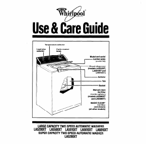 Manual Whirlpool LA5610XT Washing Machine
