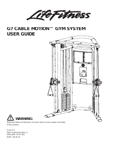 Handleiding Life Fitness G7 Cable Motion Fitnessapparaat