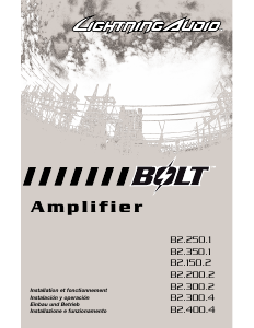 Manual Lightning Audio B2.300.2 Bolt Car Amplifier