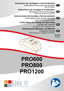 Handleiding Like It PRO600 Garagedeuropener