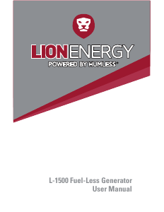 Manual Lion Energy L-1500 Generator