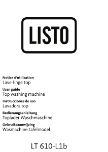 Manual de uso Listo LT 610-L1b Lavadora