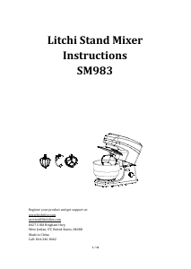 Handleiding Litchi SM983 Standmixer
