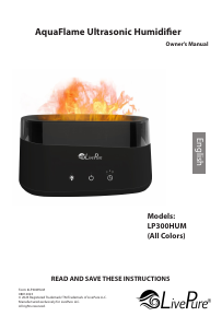 Handleiding LivePure LP300HUM AquaFlame Luchtbevochtiger