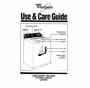 Manual Whirlpool LA5705XT Washing Machine