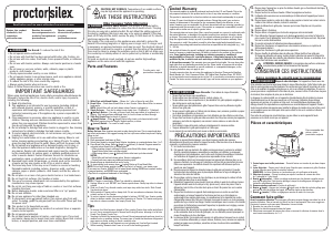 Mode d’emploi Proctor Silex 22660 Grille pain