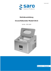 Handleiding Saro Eb 15 IJsblokjesmachine