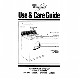 Manual Whirlpool LA6058XT Washing Machine